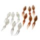thumbnail image 4 of 6 unids / set señuelos de pesca vívidos cebos para lubina ojos 3D señuelo de cola dividida de PVC suave Crankbaits cebos de cola de horquilla Transparente Soledad Cebo para señuelos de pesca, 4 of 10