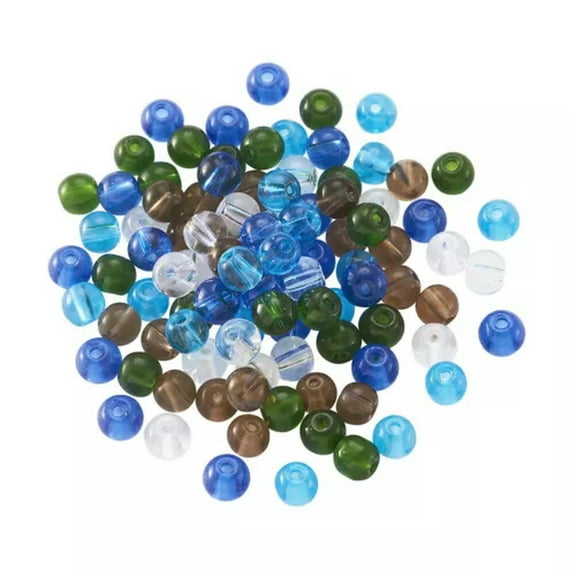 U8MO Solid Color Glass Ball Beads Round Smooth Loose Beads for Beading Jewelry 4~10mm-Random Color-10mm, 50 Beads