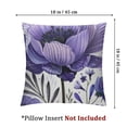 thumbnail image 4 of nygtbtfer 2Pcs Purple Floral Throw Pillow Case, Cute Lavender Flower Art Decor Pillow Covers, Bedroom Living Room Cushion Cover for Couch Sofa Bed, Purple Floral-2 White, 4 of 7