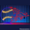 thumbnail image 3 of Glowneon Fire Baseball Neon Sign, Fire Baseball LED Sign, Baseball Neon LED Light, 3 of 5