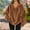 Brown, variant on UTSJKR Womens Sweatshirt Double Fuzzy Fleece Soft Winter V Neck Pullover Hoodie Long Sleeve with Pockets Cozy Casual Tops Blue XL