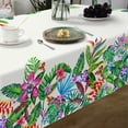 thumbnail image 3 of Tropical Palm Leaf Summer Floral Tablecloth,Vintage Tropical Leaves Print Table Cover 60 x 102 for Tropical Party Decorations,Perfect for Kitchen, Restaurant ,Outdoor Beach,Holiday Picnic Table Cover, 3 of 5