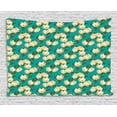 thumbnail image 1 of Yellow and Blue Tapestry, Romantic English Roses Flourishing Garden Art, Wall Hanging for Bedroom Living Room Dorm Decor, 80W X 60L Inches, Pale Sea Green Pale Yellow Fern Green, by Ambesonne, 1 of 2