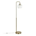 thumbnail image 5 of Evelyn&Zoe Modern Metal Arc Floor Lamp with Clear Glass Shade, 5 of 14