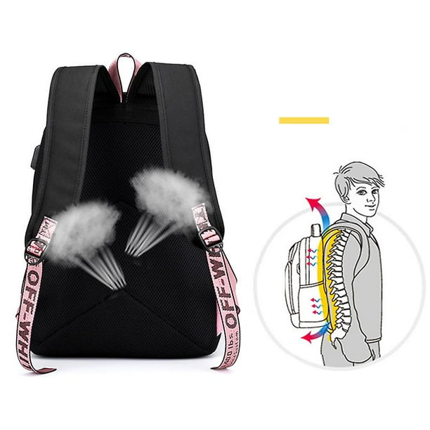 BTS backpack cute USB charging school bag