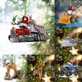thumbnail image 1 of PENGXIANG Christmas Pendant Cartoon Vehicles Design Weather Proof Wooden Hanging Cars Pendant for Fireplace, 1 of 9