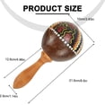 thumbnail image 2 of Lefu 1 Pair Wooden Maracas Coconut Shell Hand Shakers Percussion Musical Instrument, 2 of 6