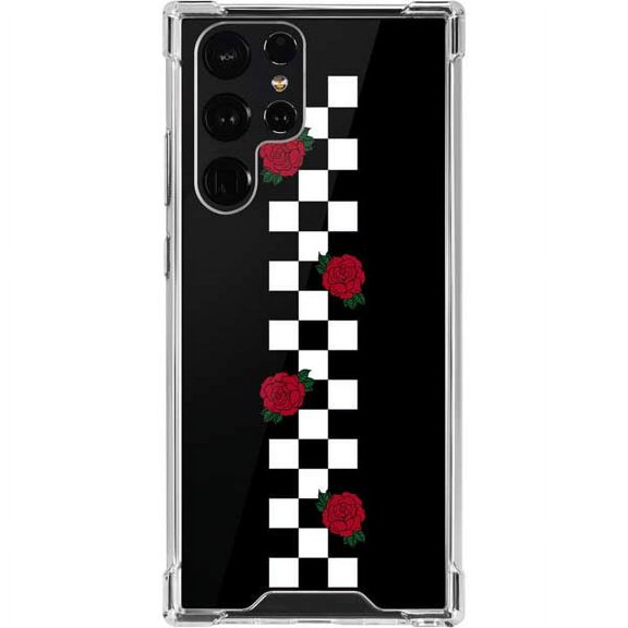 Skinit Checkerboard Rose Checkerboard Galaxy S22 Ultra Clear Case