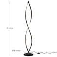 thumbnail image 2 of Brightech Twist LED Spiral Decorative Standing Floor Lamp with Dimmer, Black, 2 of 10