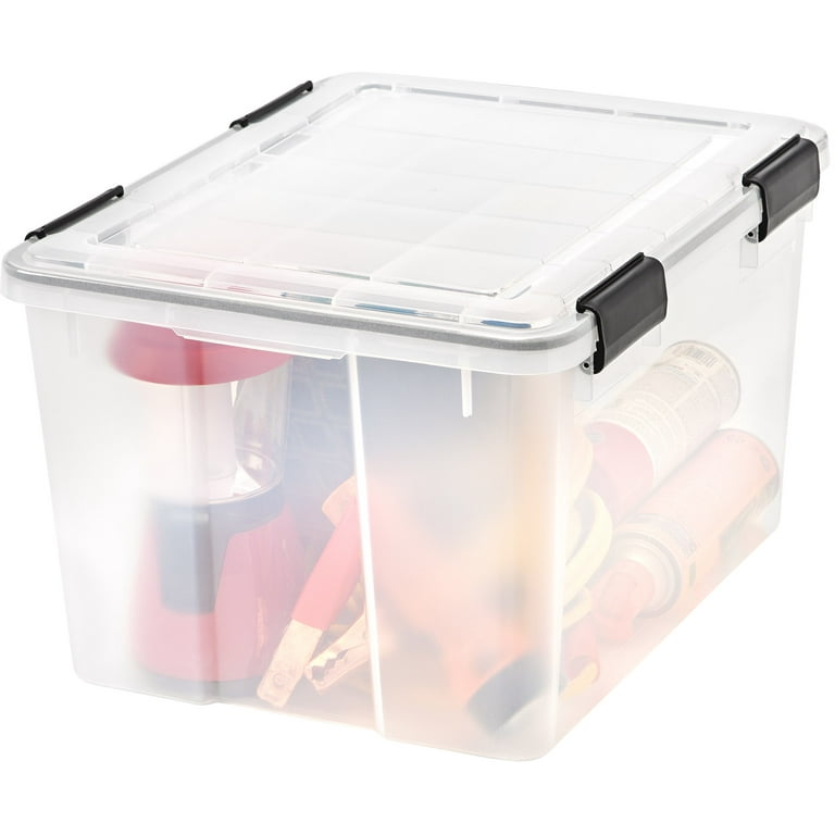 IRIS USA 46.6 Quart WeatherPro Lockable Storage Box with Locking Lid and Weatherproof Seal Walmart