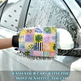 thumbnail image 6 of Microfiber Car Wash Gloves With Chenille & Polyester Terry Scratch-Free Cleaning Elastic Cuffs A Grid Of Squares, 6 of 8