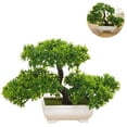 thumbnail image 2 of Artificial Trees Small Artificial Bonsai Tree Fake Plant Potted， Pine Bonsai Plant Faux Bonsai, 2 of 4