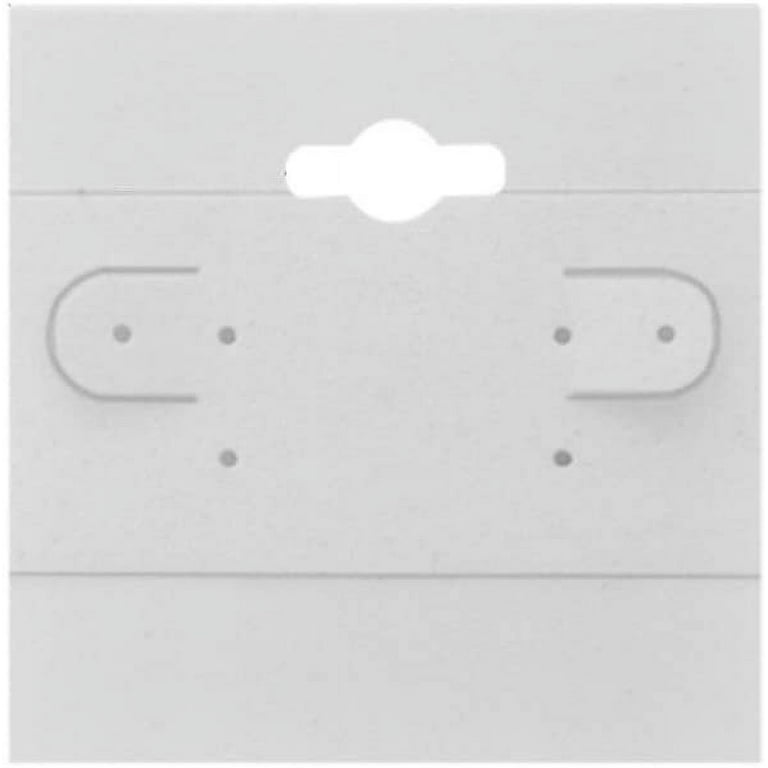 Earring Cards - White - ULINE - 2 Packs of 100 - S-20873W