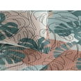 thumbnail image 3 of Ambesonne Tropical Quilted Bedspread Set 3 Pcs, Palm Leaves Line Art Plot, Queen, Dark Cadet Blue and Almond, 3 of 4