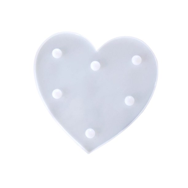 Inteprter Luz de modelado fiesta romántica corazón encantador iluminación decorativa multiusos DIY lámpara luminosa aniversario dormitorio hogar Kits de decoración para fiestas Inteprter HA070347-00