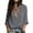 Dark Gray, variant on 2026 Summer Plain Cotton Elegant Tops for Women Loose Fit Casual Deep V-Neck Elbow Sleeve Tee Lightweight Trendy T-Shirts