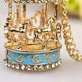 thumbnail image 6 of JANGSLNG Sweet Enamel Carousel Merry Go Round Horse Charm Pendant Sweater Chain Necklace, 6 of 6