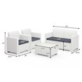 thumbnail image 2 of Costway 4PCS Patio Furniture Set Sofa Loveseat Cushioned Made In Italy White, 2 of 9