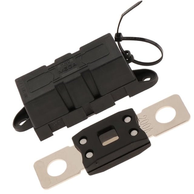Mega Atornillable Delay-200A 32V + Mega Holder-300A Para Elevadora RV Motorhome Yate Car Golf Car Marine Sharpla Fusible y soporte Mega Bolt down