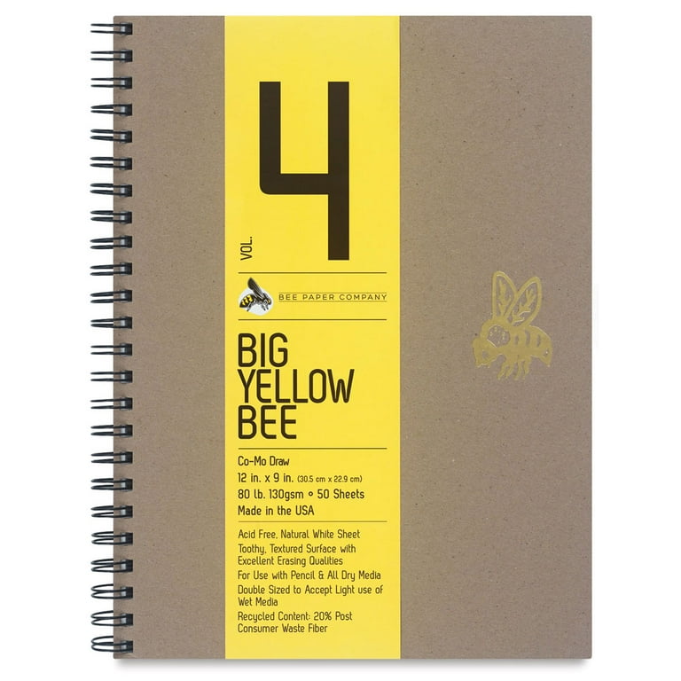 Big Yellow Bee Co-Mo Heavyweight Sketch Journal – Bee Paper
