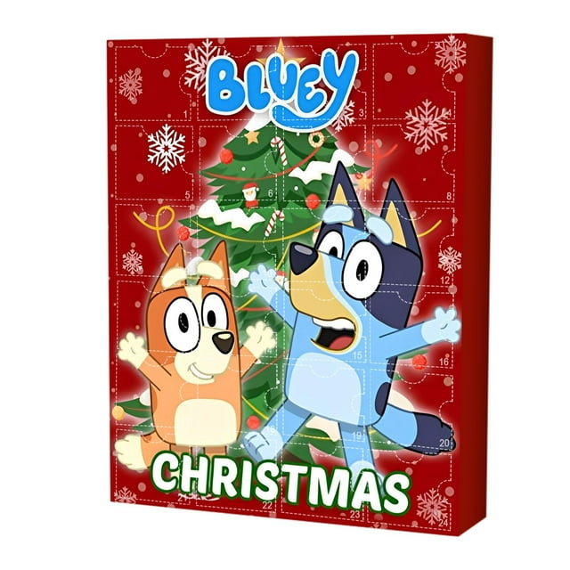Christmas Advent Calendar 2024 - 24PC Blue-Y Surprise Christmas Blind Boxes with Random Different Action Figure Toys, Christmas 24-Days Countdown Calendar Gifts
