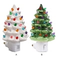 thumbnail image 2 of Bewildely Los bulbos coloreados de la lámpara de la noche del árbol de navidad de la resina emiten la luz hermosa de la noche del árbol de la Iluminación navideña verde, 2 of 6