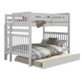thumbnail image 5 of Bedz King Bunk Beds Full over Full Mission Style with End Ladder and a Full Trundle, Gray, 5 of 9
