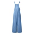 thumbnail image 6 of Coerni Summer Romper for Girls Spaghetti Strap Wide Leg Jumpsuit with Pocket Solids Casual Lightweight Overalls 4-15 Years, 6 of 6