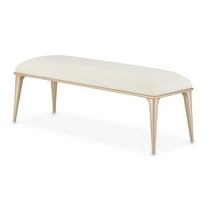 Michael Amini La Rachelle Bed Bench in Champagne Ivory/Chardonnay
