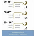 thumbnail image 3 of Yafa Home Fashion Adjustable Curtain Rod for Windows, 3/4 inch Pole Single Curtain Rod With Ball Finials, All Hardware included., 3 of 7