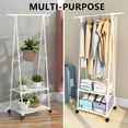 thumbnail image 7 of White Triangle Coat Rack Steel Tube Removable Large Capacity Hanging Clothes Tree Quilt Shoes Bags Boxes Hanger Stand Organizer, 7 of 7