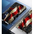 thumbnail image 2 of Cass Creations Case Compatible for Samsung Galaxy S22+ (6.6 inch S22 Plus), Hybrid Shockproof Bumper Protective Phone Cover - American Flag, 2 of 5