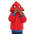 thumbnail image 4 of Spider-Man Toddler Boys Plush Fleece Full-Zip Cosplay Hoodie, Sizes 12M-5T, 4 of 9
