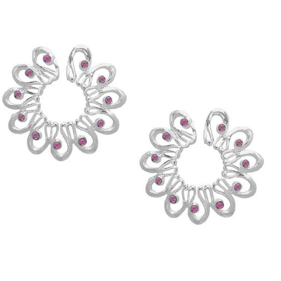 Body Accentz Nipple Ring Non Pierce Flower Shield - Surgical Steel - Barbell Piercing