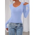 thumbnail image 3 of Blusa Cropped de Manga Larga con Escote en V PRETTYGARDEN Otoño 2025, 3 of 8