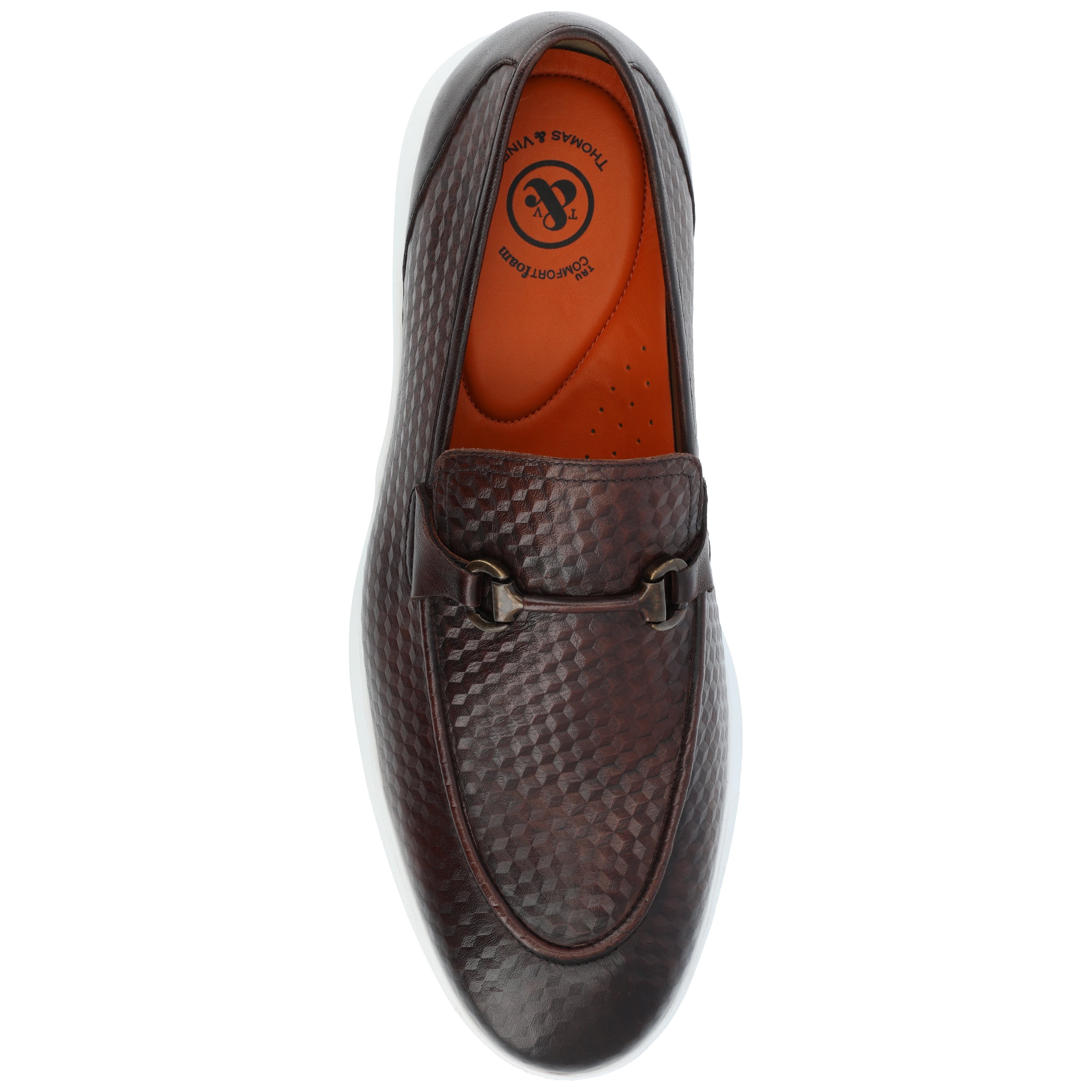 Thomas & Vine Men’s Brown Genuine Leather Slip-On Comfortable Bit Loafers Size 9 Thomas & Vine Men main image 3
