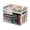 White, variant on sunsanly Multifunctional Storage Box Foldable Book Box with Handle Zipper Closure Waterproof Toy Box Transparent Storage Case