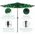 thumbnail image 6 of Best Choice Products 10ft Solar LED Lighted Patio Umbrella w/ Tilt Adjustment, UV-Resistant Fabric - Green, 6 of 8