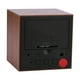 thumbnail image 3 of 6x6x6cm Reloj despertador digital electrónico de madera Temperatura Pantalla LED Control de voz Marrón, 3 of 8