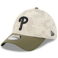 thumbnail image 3 of Men's New Era Light Beige/Olive Philadelphia Phillies 2025 Armed Forces Day 39THIRTY Flex Hat, 3 of 5
