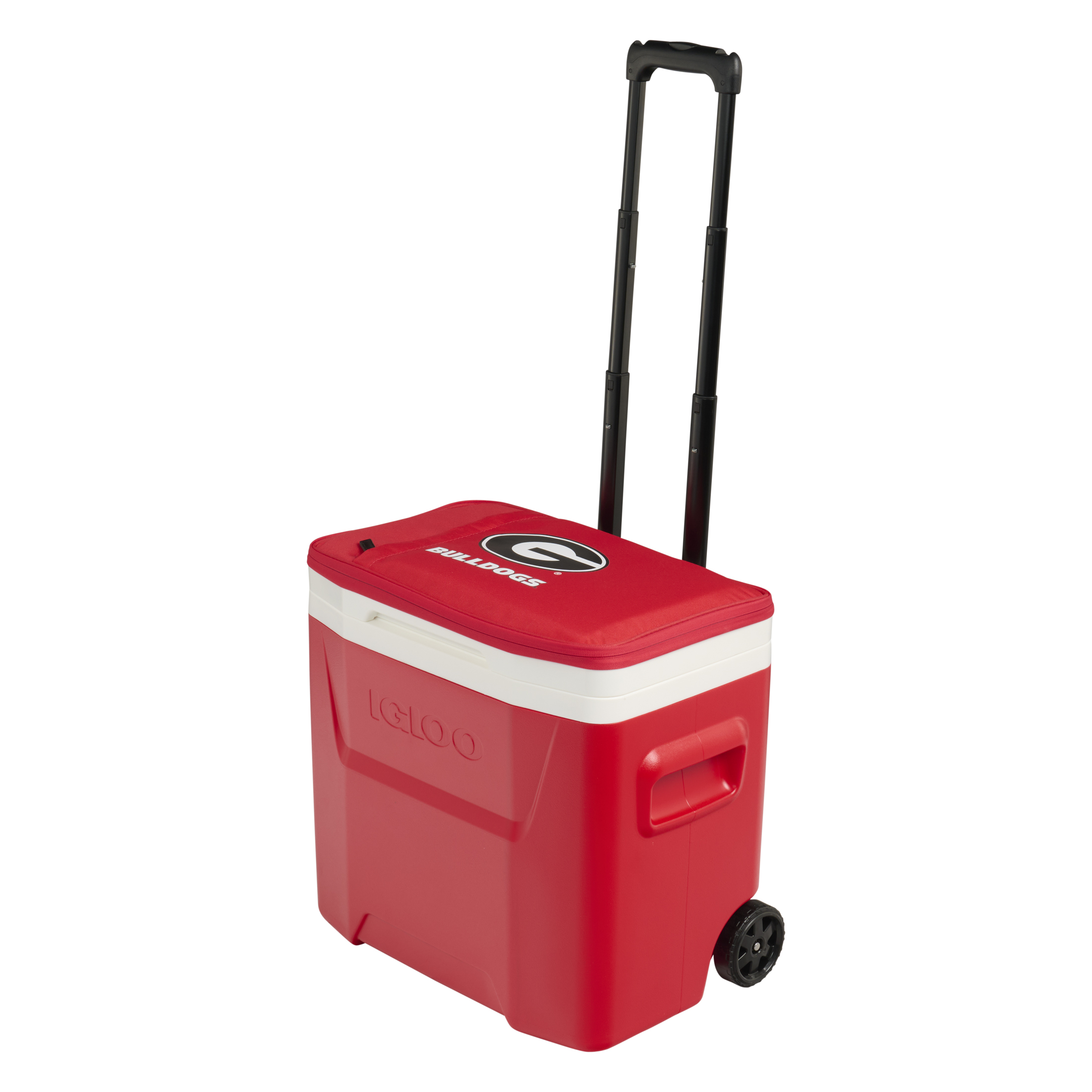 Igloo Laguna 28 QT Hard-Sided Cooler with Telescoping Handle, Red