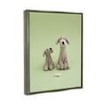 thumbnail image 3 of Stupell Happy Dogs & Bone Green Background Animals & Insects Photography Gray Floater Framed Art Print Wall Art, 3 of 6