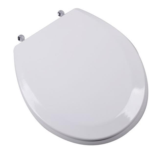 Mainstays 17" Molded Round Wood White Toilet Seat US SELLER for sale online 