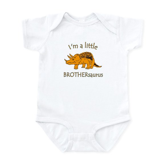 CafePress - I'm A Little Brothersaurus Infant Bodysuit - Baby Light Bodysuit, Size Newborn - 24 Months