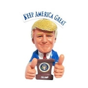 Donald Trump Bobblehead – Thumbs Up 2020 Presidential Election – President Trump Reversible Political Gag Gift “Keep America Great” & “Make America Great” On Each Side