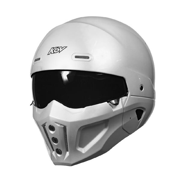 Casco Kov Spectrum Modular Para Moto Blanco Perla Dot