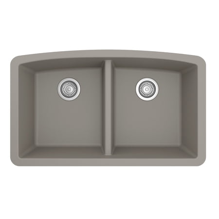 Karran Usa Qu-710 Quartz Qu 32 Undermount Double Basin Quartz Composite Kitchen Sink -