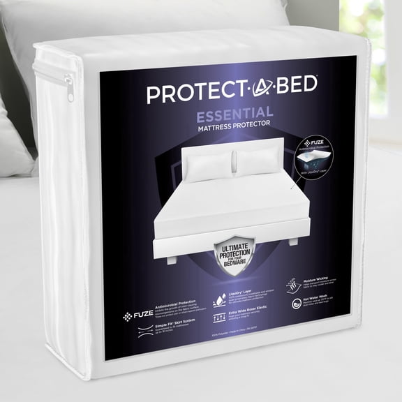 Protect-A-Bed Essential Fitted Mattress Protectors, Queen - Dust Mite Resistant, Noiseless, 100% Waterproof