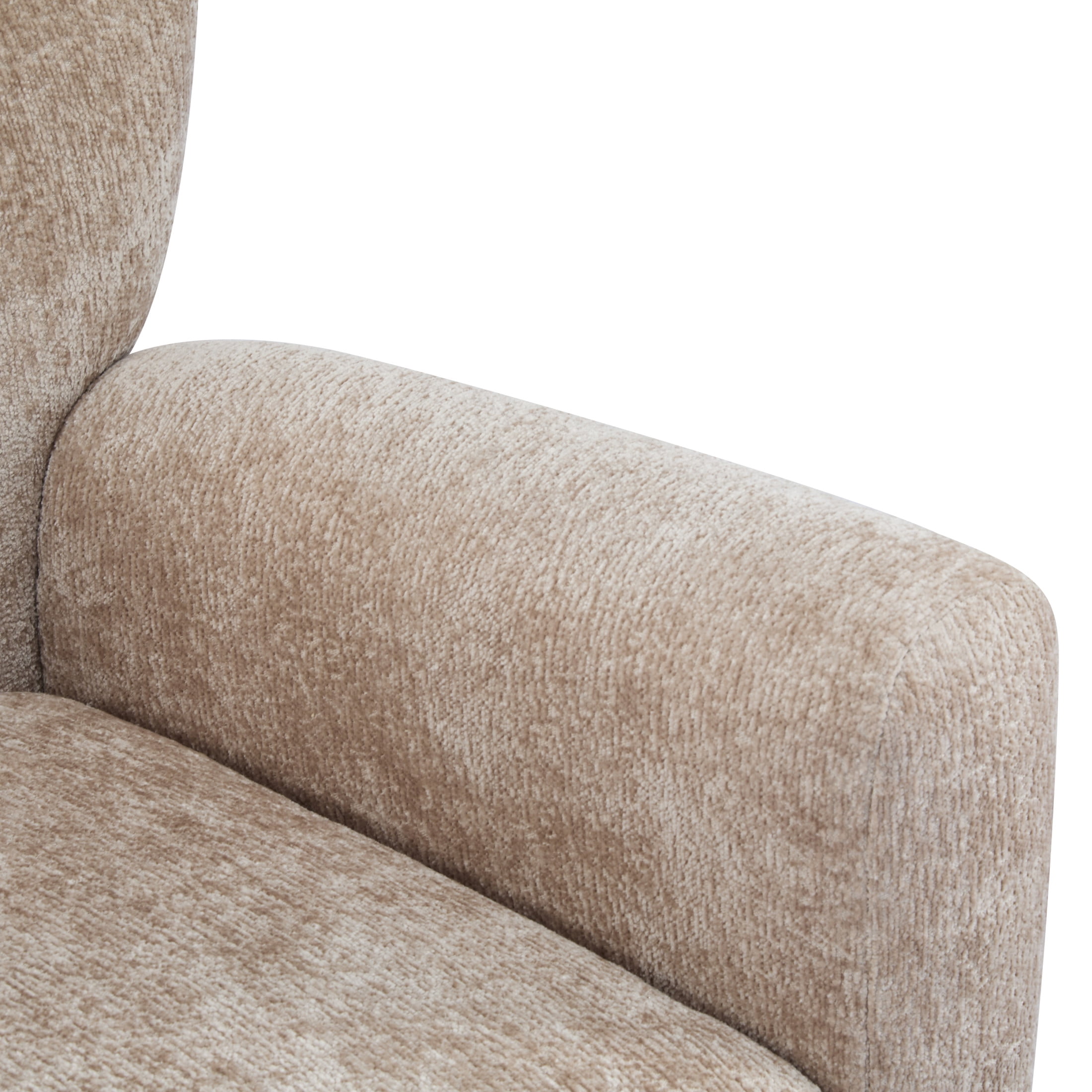 Christopher Knight Home Wingback Chair, Chenille Upholstered Accent Chair with Solid Wood Legs, Light Cinnamon