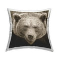 thumbnail image 1 of Stupell Industries Gros Plan Ours Faune Design par Lil' Rue Coussin, 18 x 18, Marron, 1 of 4